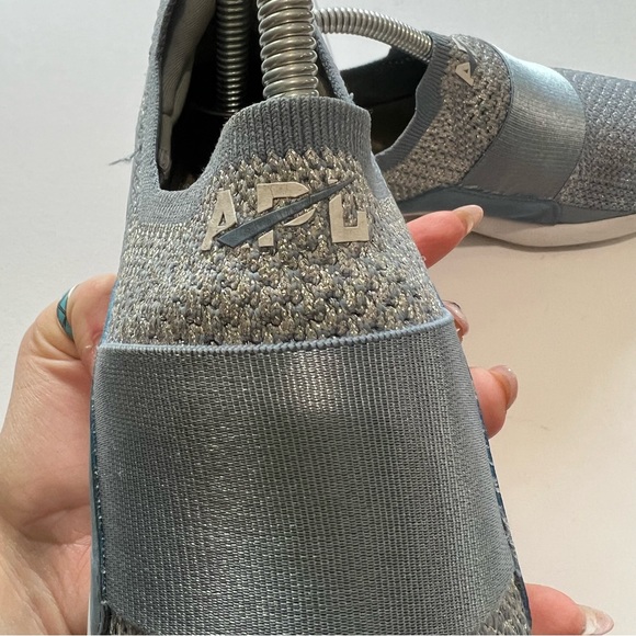 APL Techloom Bliss Sneaker Mesh Knit Light Blue Slip On Womens Sz 6.5 Eur 36.5 - Picture 10 of 15